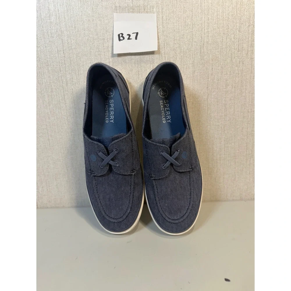 Sperry Womens Seacycled Twill Loafer Casual Shoe - Size 11‎ Navy - STS88787
